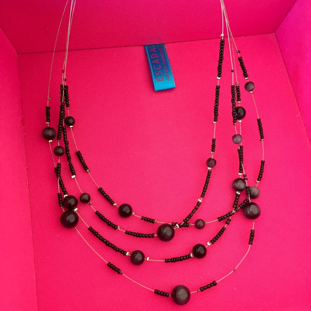 Layered beaded choker necklace